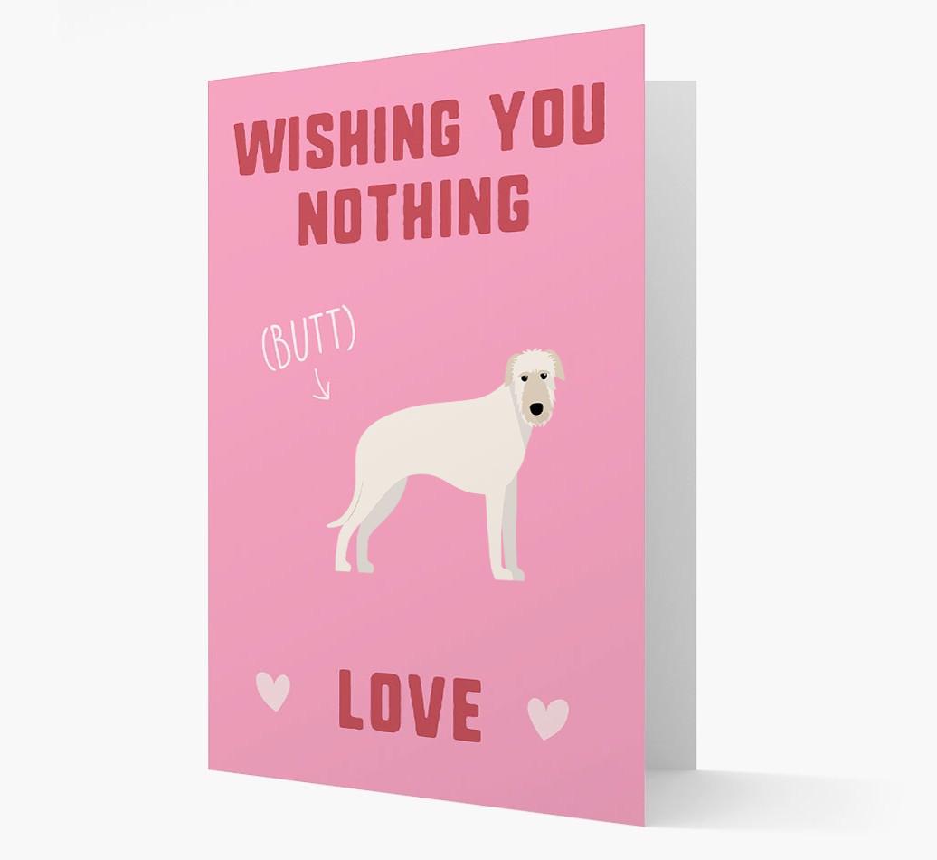 'Wishing You Nothing Butt Love' Card with {breedFullName} Icon