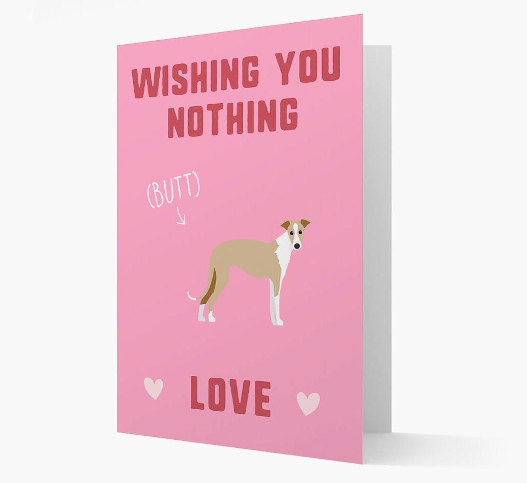 'Wishing You Nothing Butt Love' Card with {breedFullName} Icon