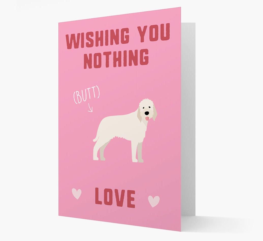 'Wishing You Nothing Butt Love' Card with {breedFullName} Icon