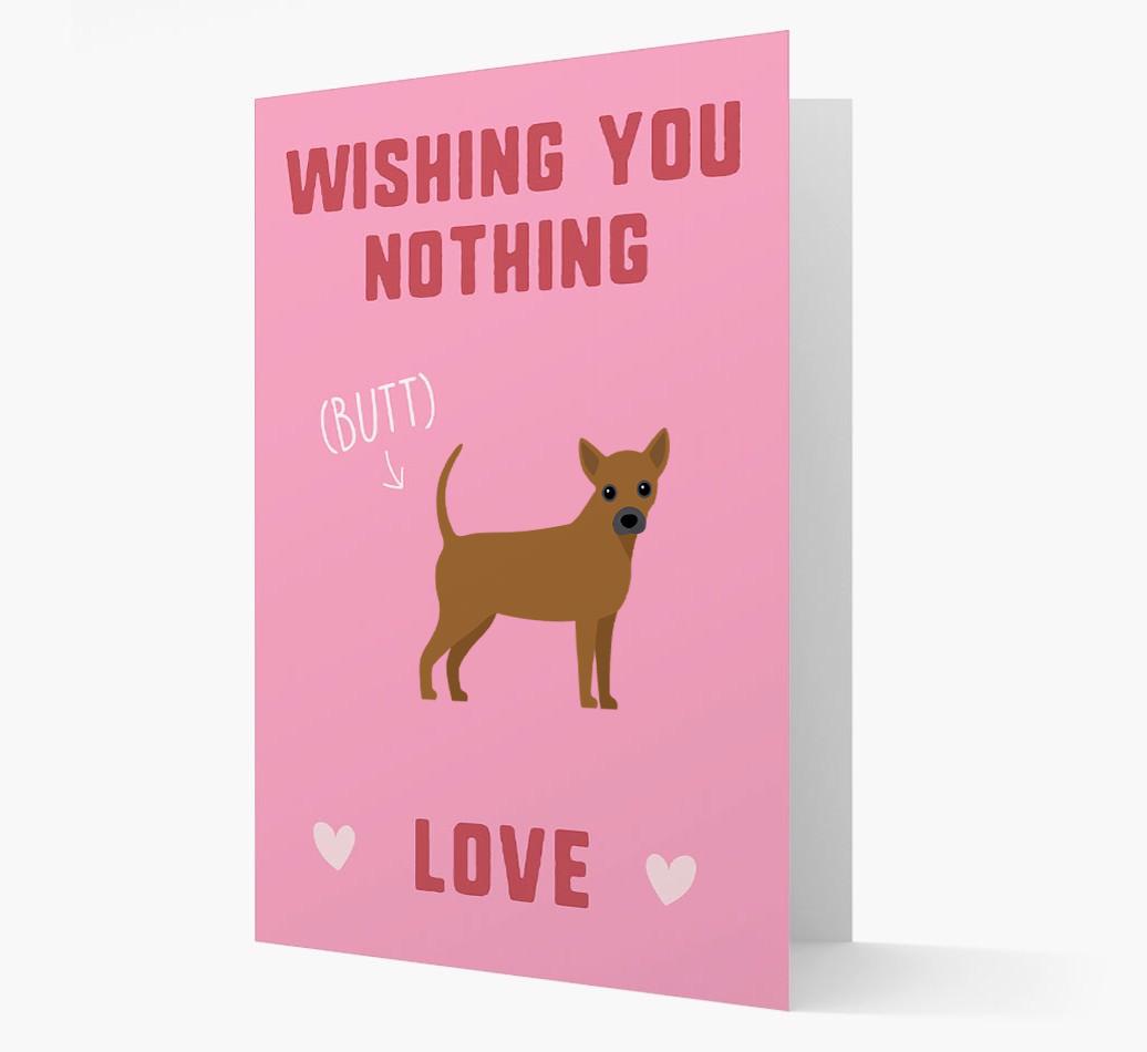 'Wishing You Nothing Butt Love' Card with {breedFullName} Icon