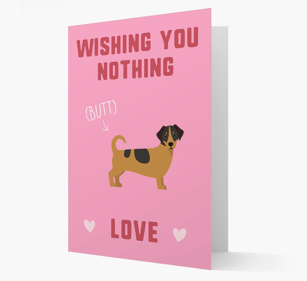 'Wishing You Nothing Butt Love' Card with {breedFullName} Icon