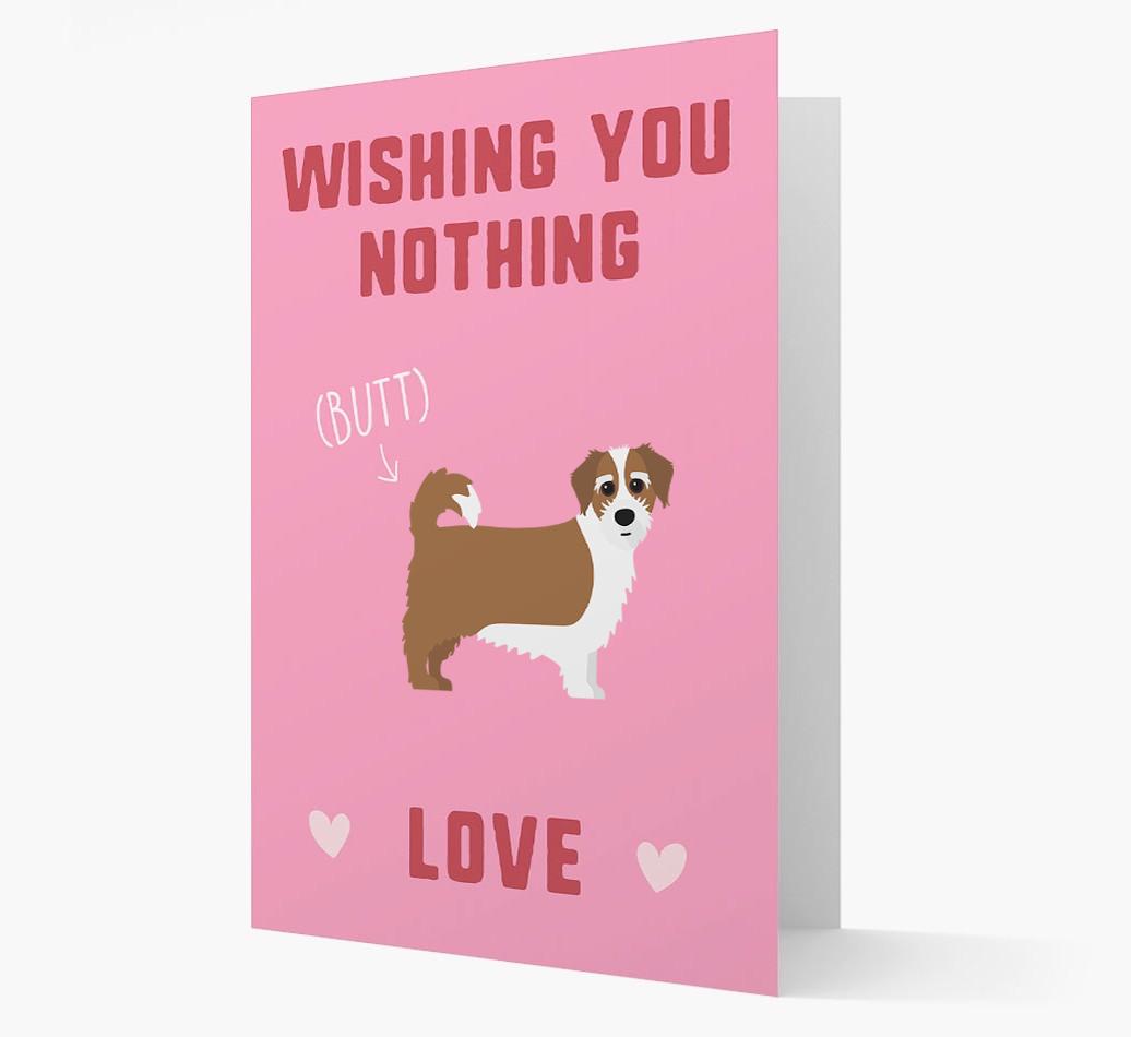 'Wishing You Nothing Butt Love' Card with {breedFullName} Icon