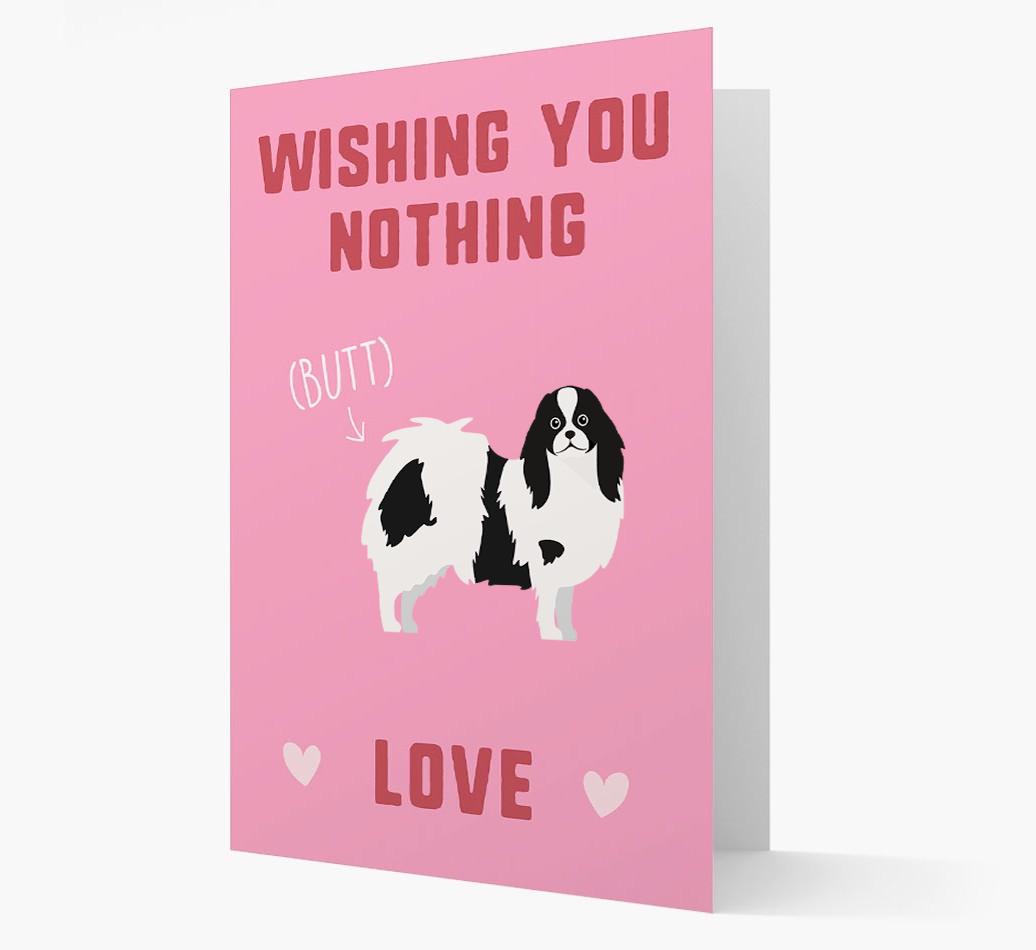 'Wishing You Nothing Butt Love' Card with {breedFullName} Icon