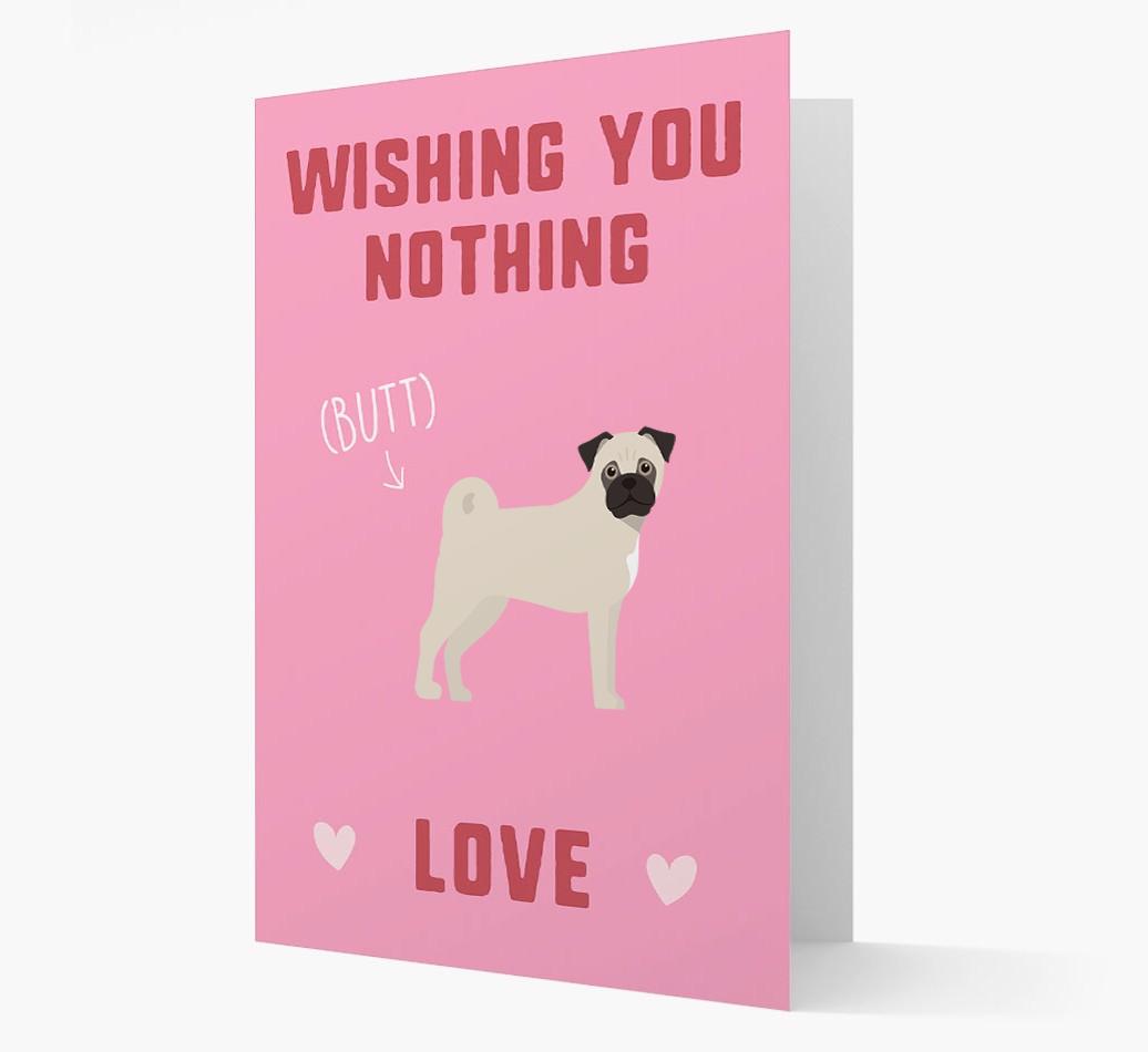'Wishing You Nothing Butt Love' Card with {breedFullName} Icon