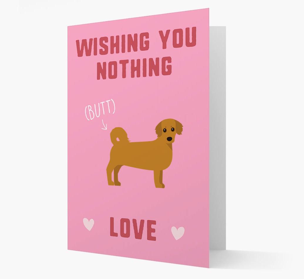 'Wishing You Nothing Butt Love' Card with {breedFullName} Icon