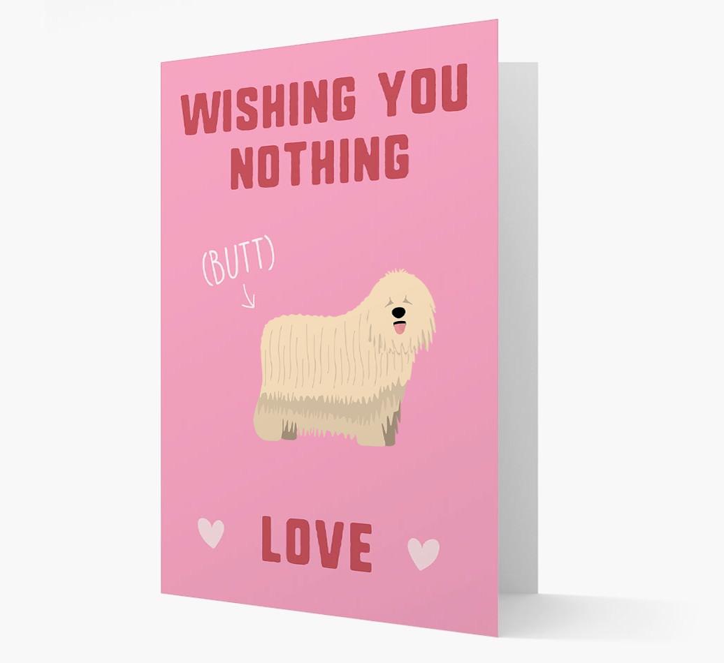 'Wishing You Nothing Butt Love' Card with {breedFullName} Icon