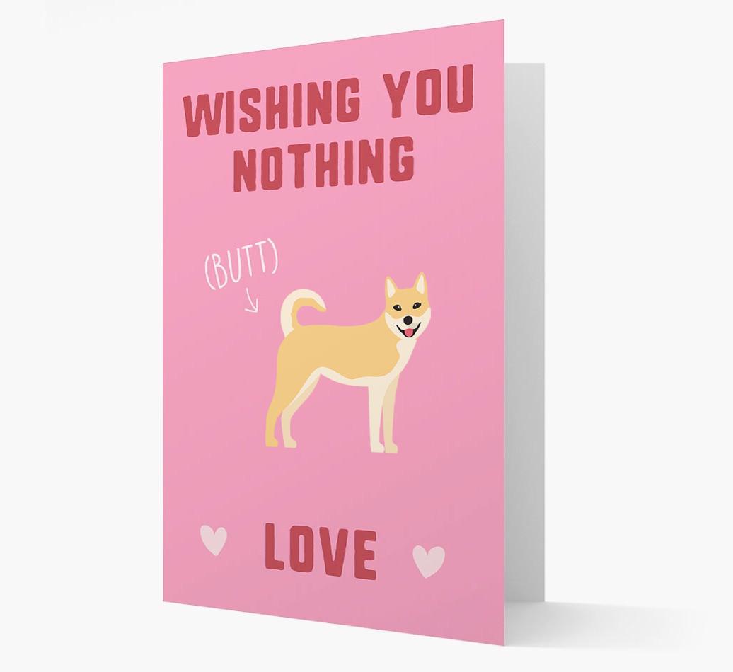 'Wishing You Nothing Butt Love' Card with {breedFullName} Icon