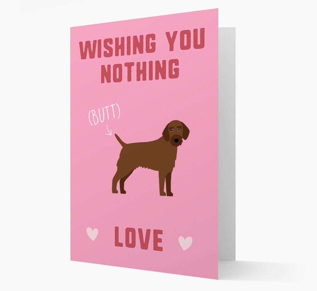 'Wishing You Nothing Butt Love' Card with {breedFullName} Icon