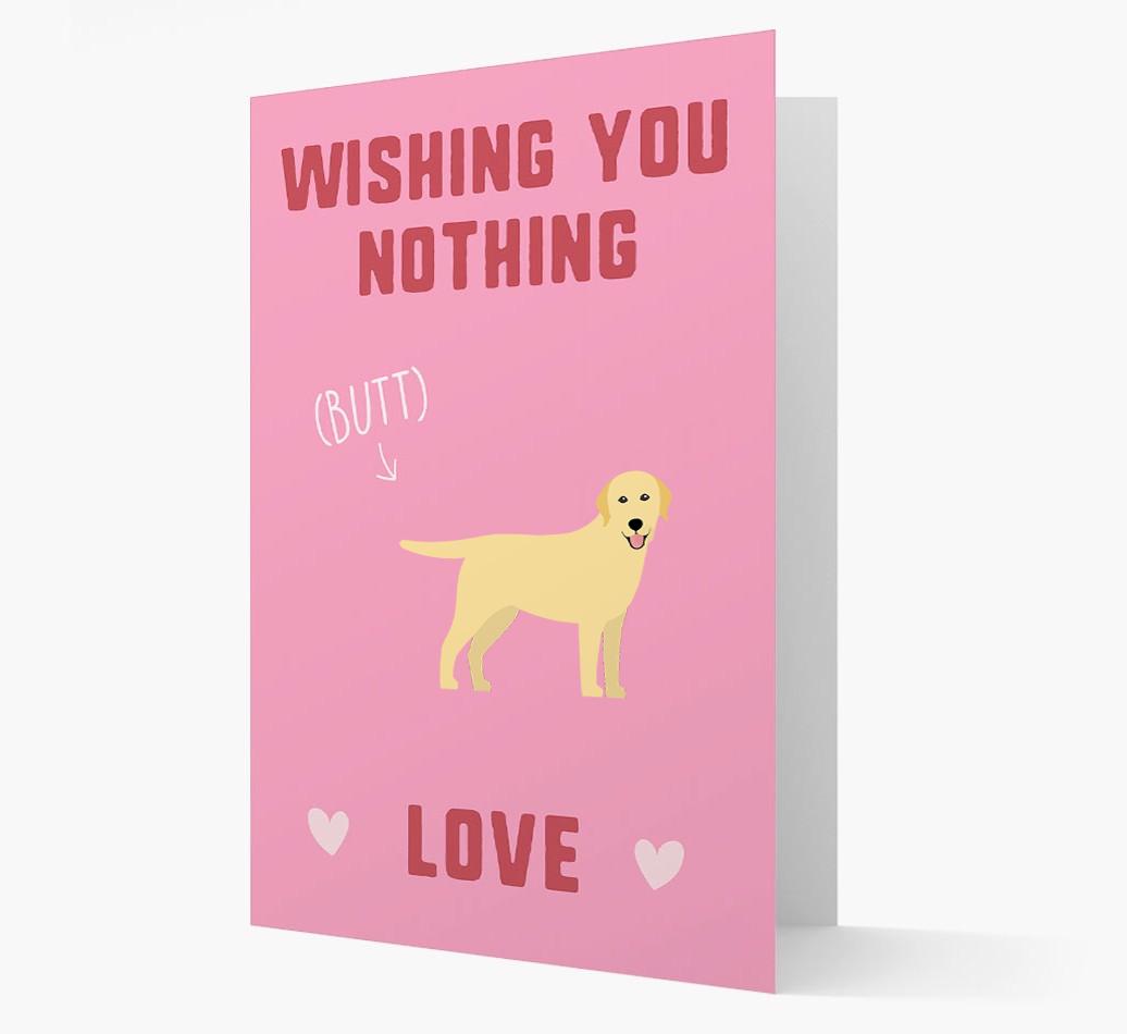 'Wishing You Nothing Butt Love' Card with {breedFullName} Icon