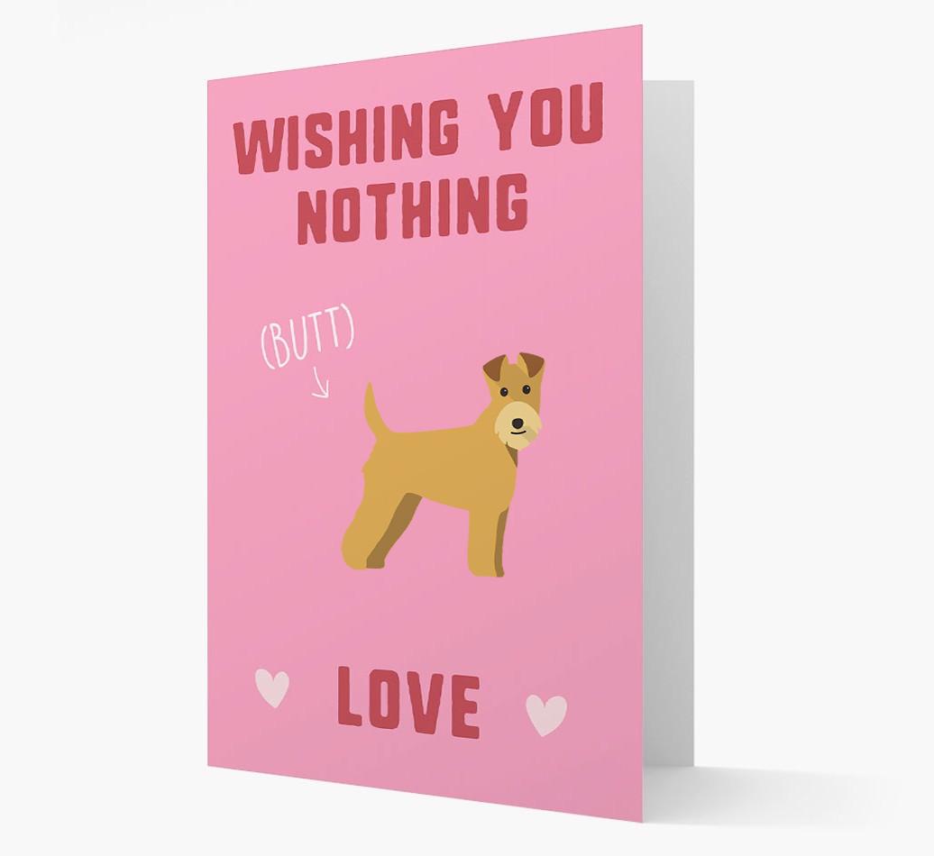 'Wishing You Nothing Butt Love' Card with {breedFullName} Icon