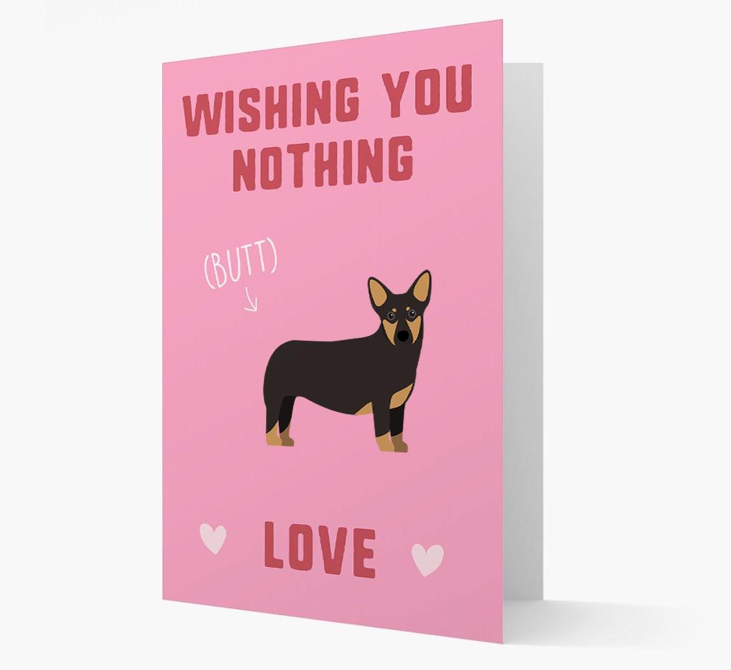 'Wishing You Nothing Butt Love' Card with {breedFullName} Icon
