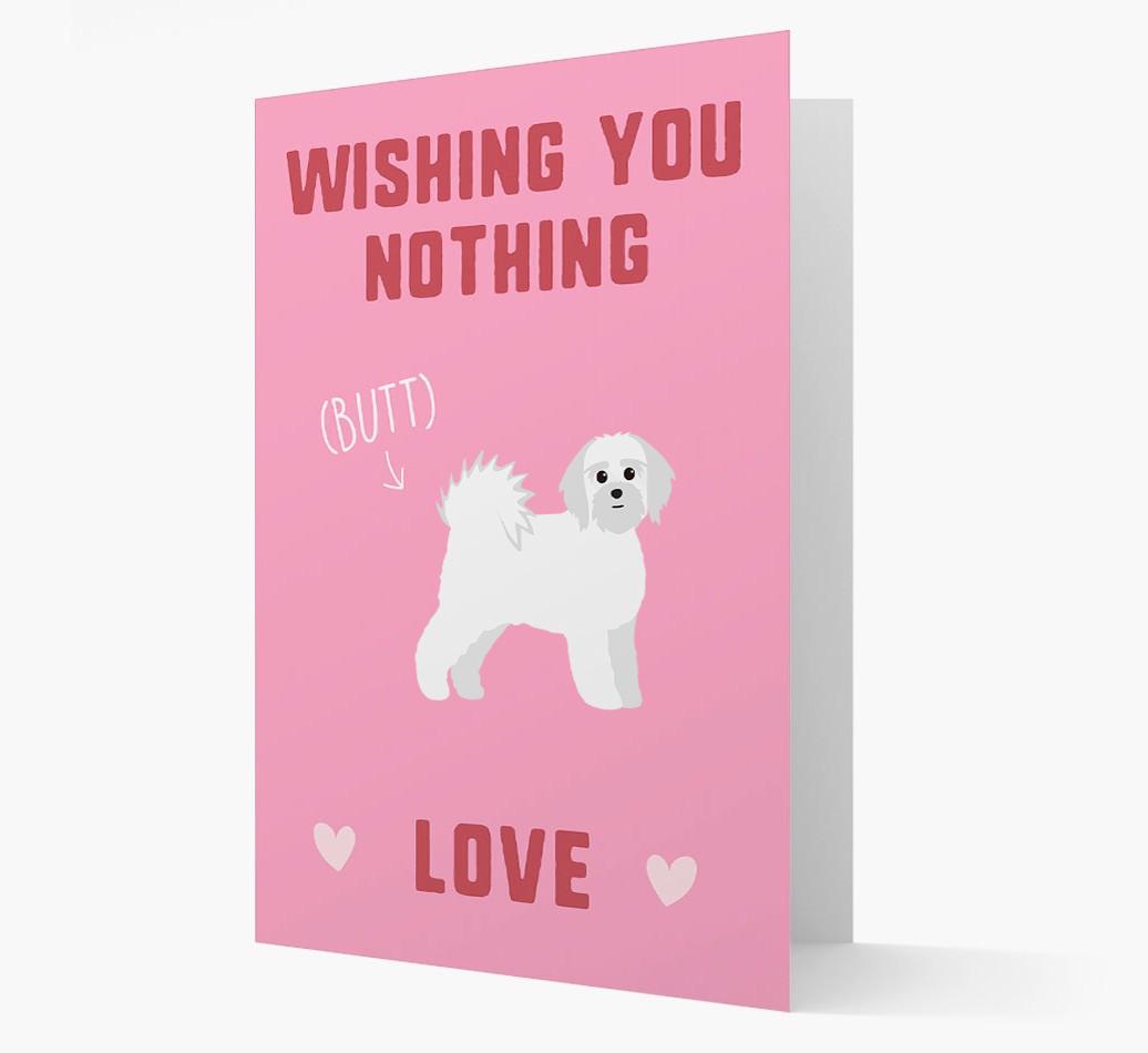'Wishing You Nothing Butt Love' Card with {breedFullName} Icon