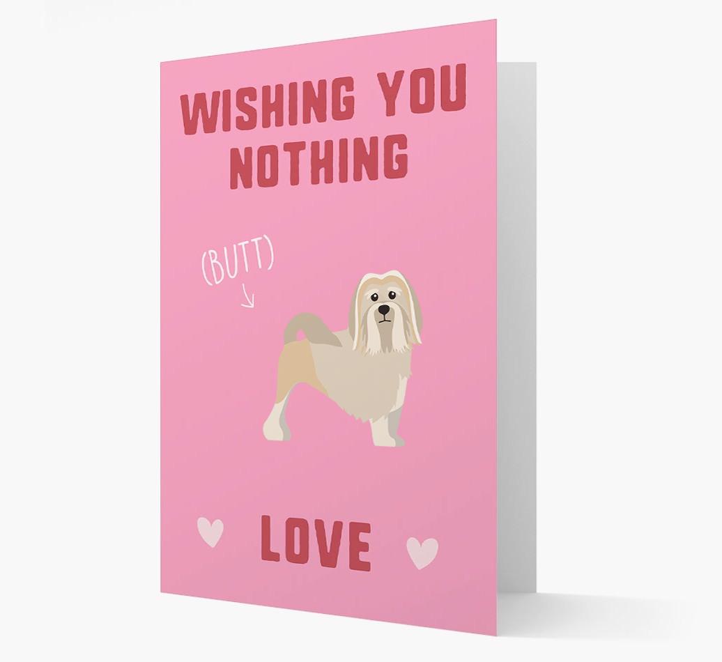 'Wishing You Nothing Butt Love' Card with {breedFullName} Icon
