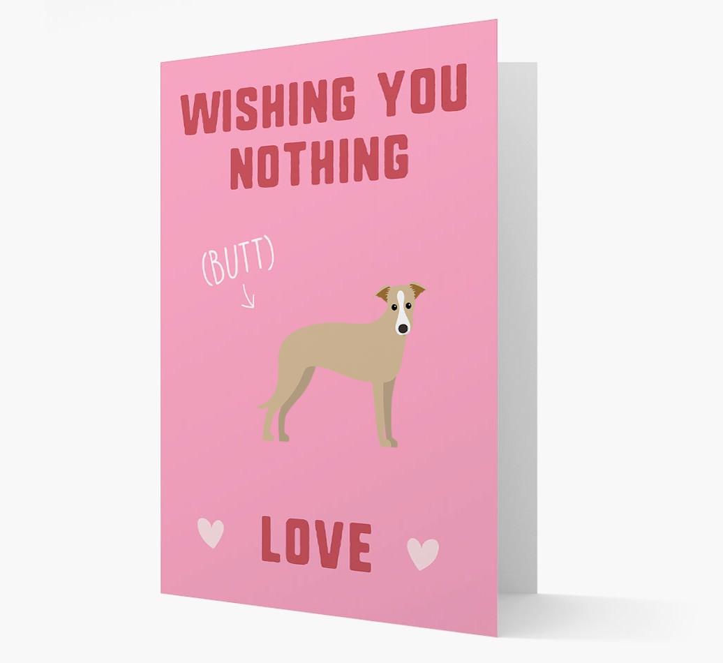 'Wishing You Nothing Butt Love' Card with {breedFullName} Icon