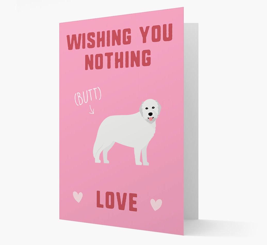 'Wishing You Nothing Butt Love' Card with {breedFullName} Icon