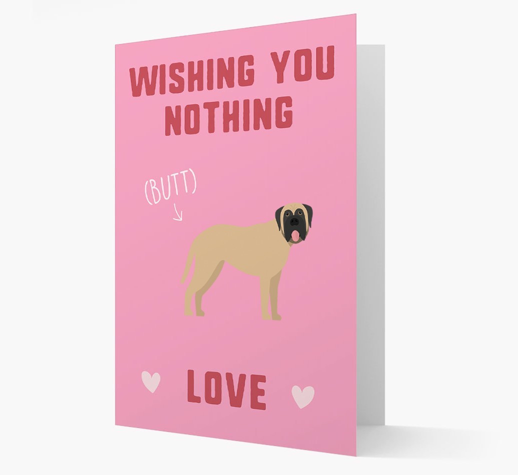 'Wishing You Nothing Butt Love' Card with {breedFullName} Icon