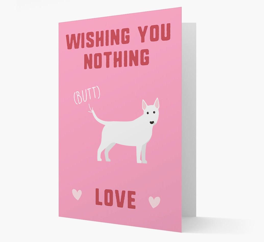 'Wishing You Nothing Butt Love' Card with {breedFullName} Icon