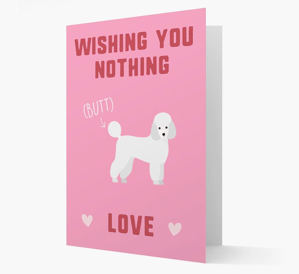 'Wishing You Nothing Butt Love' Card with {breedFullName} Icon
