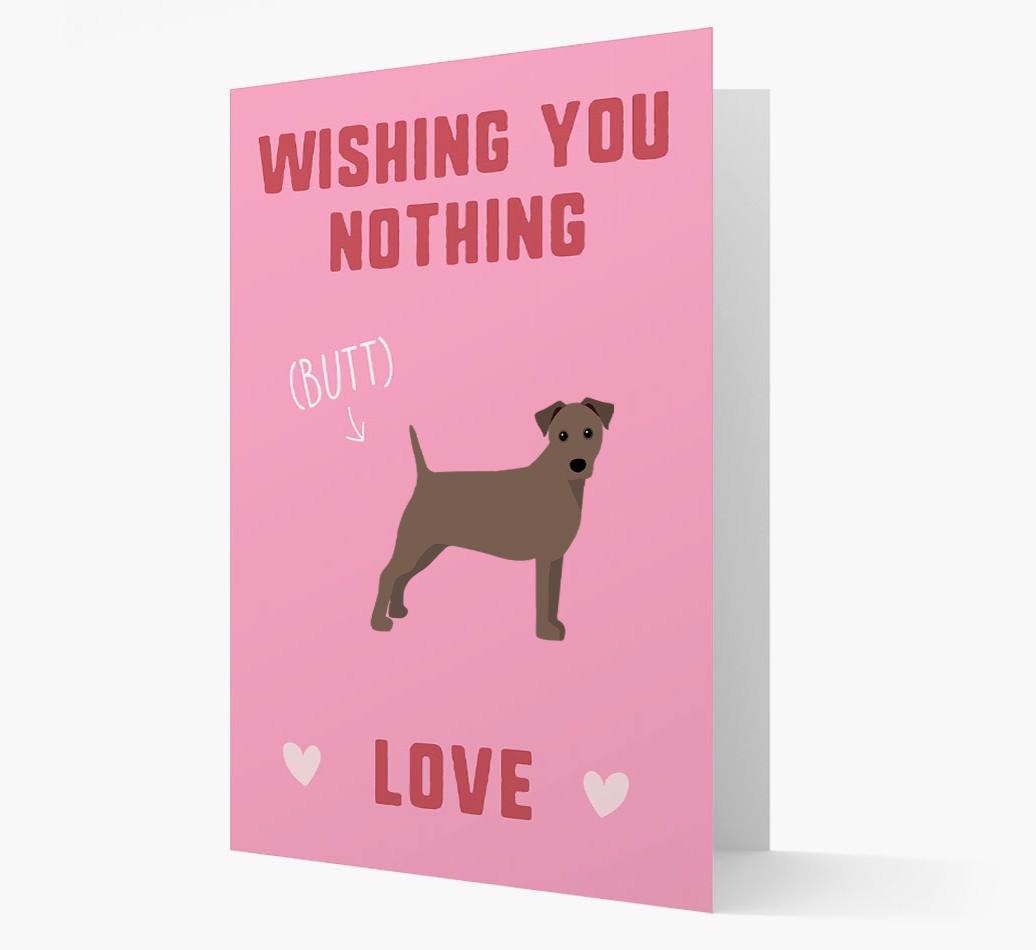 'Wishing You Nothing Butt Love' Card with {breedFullName} Icon