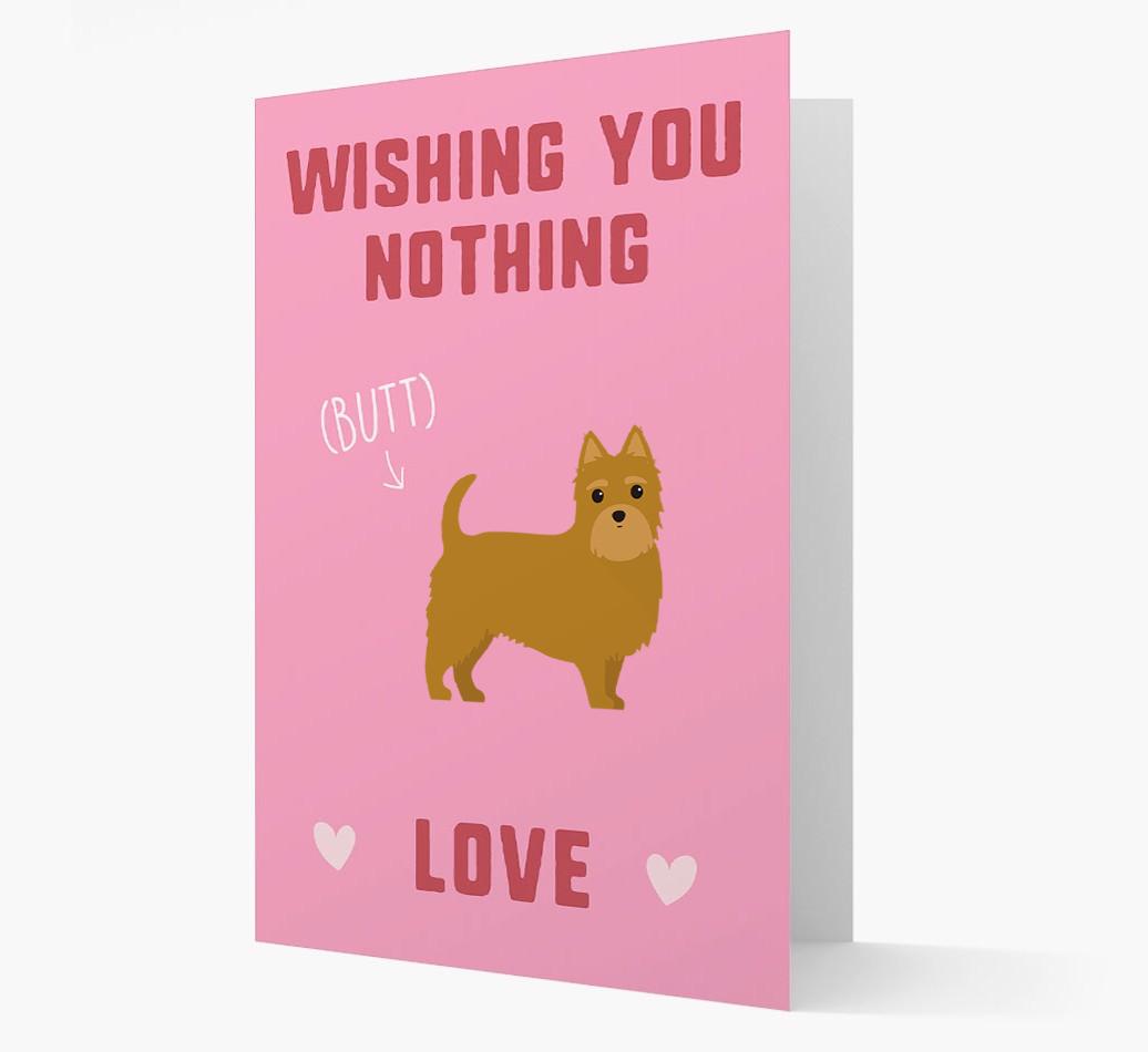 'Wishing You Nothing Butt Love' Card with {breedFullName} Icon