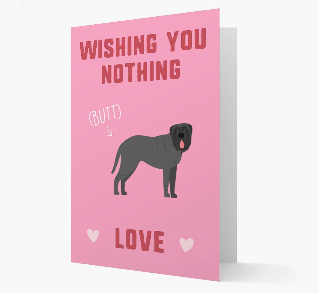 'Wishing You Nothing Butt Love' Card with {breedFullName} Icon