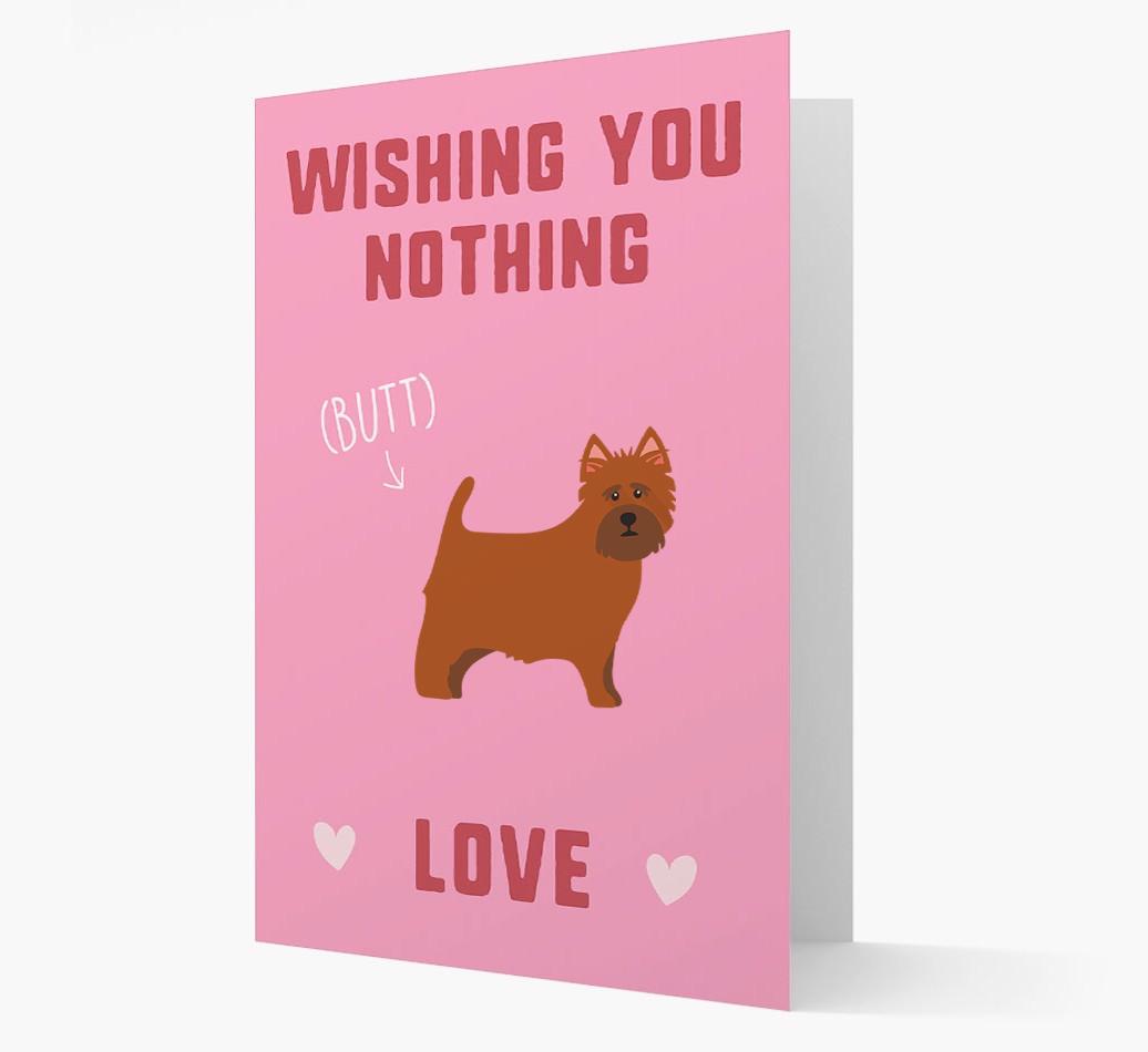 'Wishing You Nothing Butt Love' Card with {breedFullName} Icon
