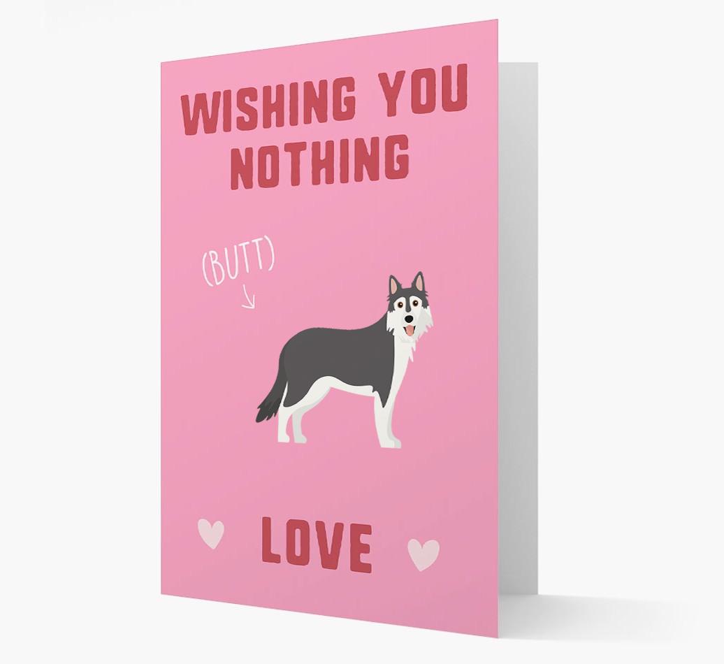 'Wishing You Nothing Butt Love' Card with {breedFullName} Icon