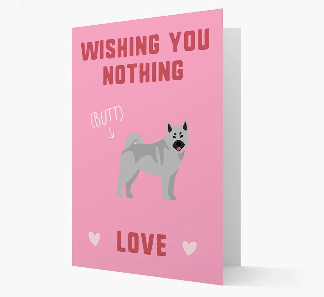 'Wishing You Nothing Butt Love' Card with {breedFullName} Icon