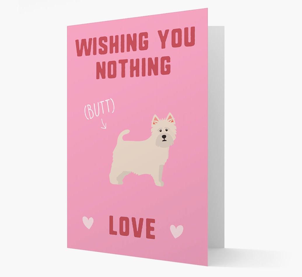 'Wishing You Nothing Butt Love' Card with {breedFullName} Icon