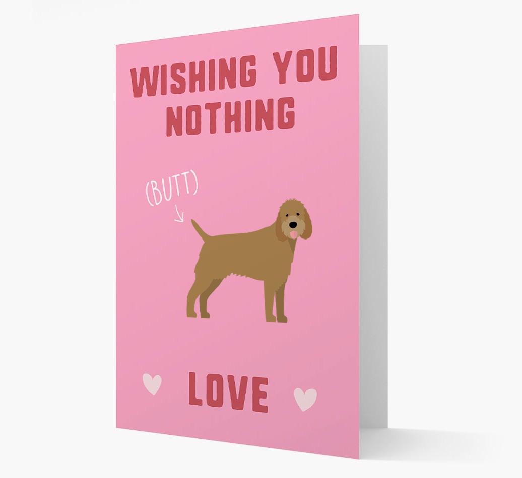 'Wishing You Nothing Butt Love' Card with {breedFullName} Icon