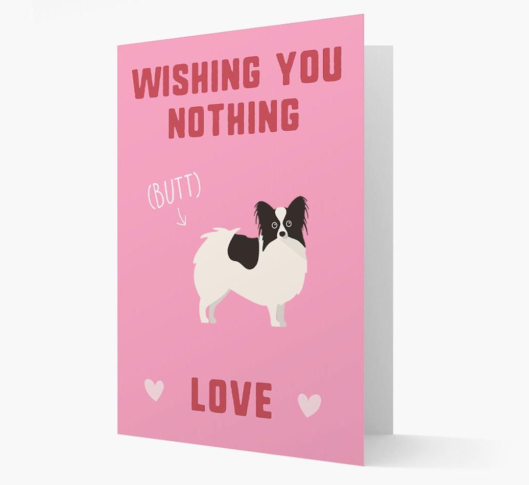 'Wishing You Nothing Butt Love' Card with {breedFullName} Icon