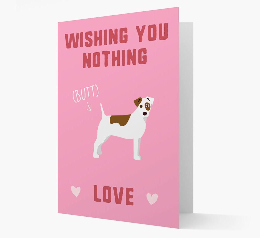 'Wishing You Nothing Butt Love' Card with {breedFullName} Icon