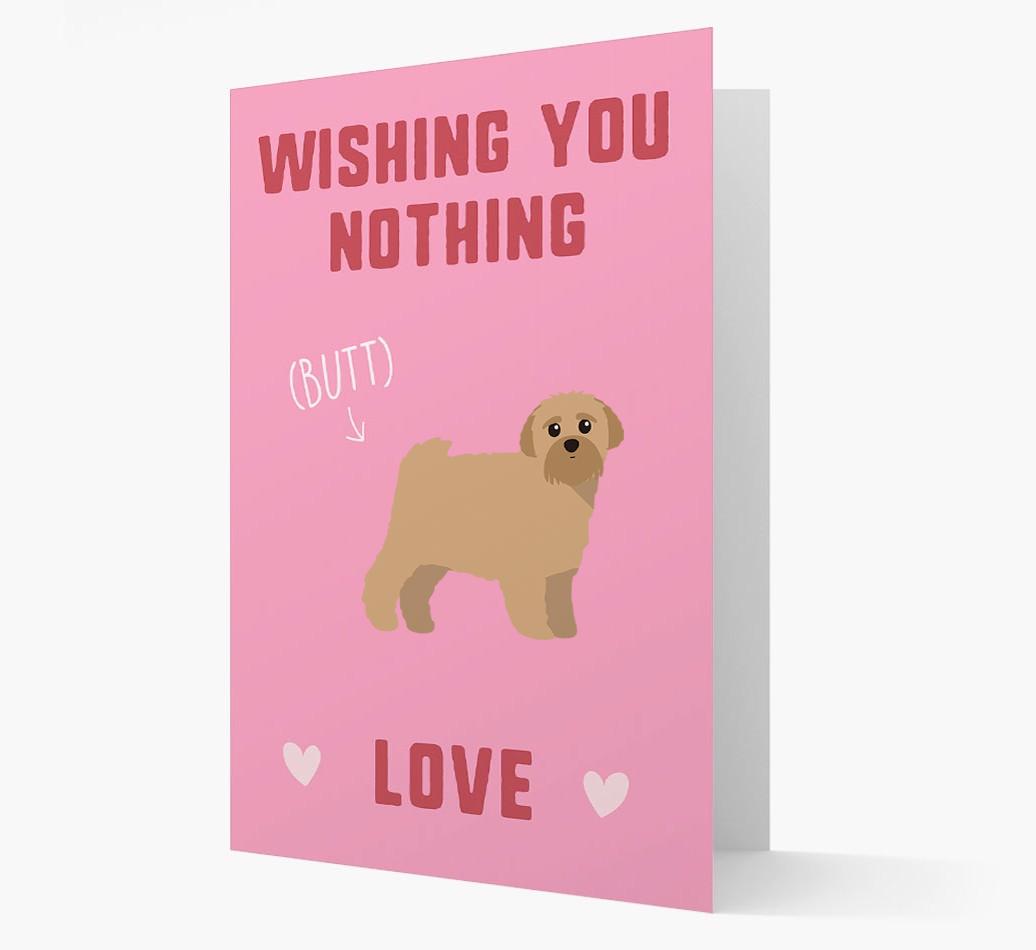 'Wishing You Nothing Butt Love' Card with {breedFullName} Icon