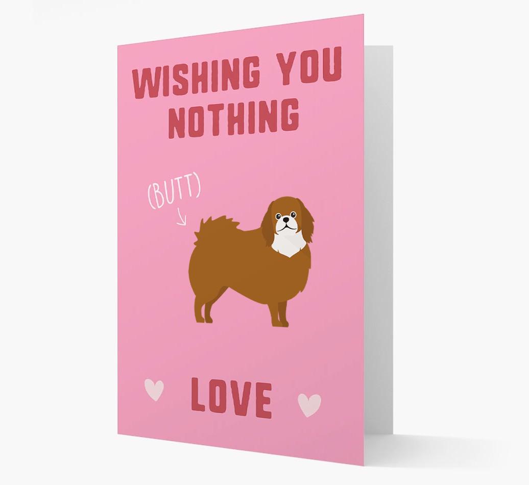 'Wishing You Nothing Butt Love' Card with {breedFullName} Icon
