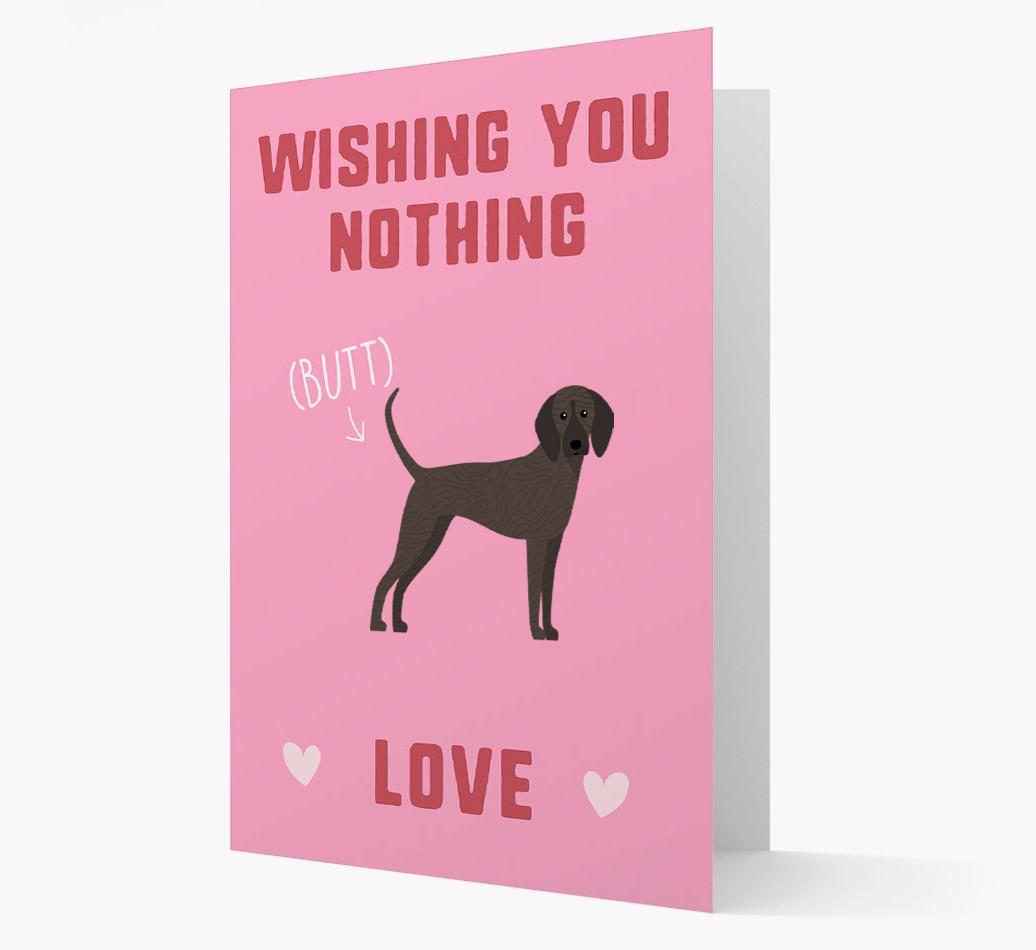 'Wishing You Nothing Butt Love' Card with {breedFullName} Icon