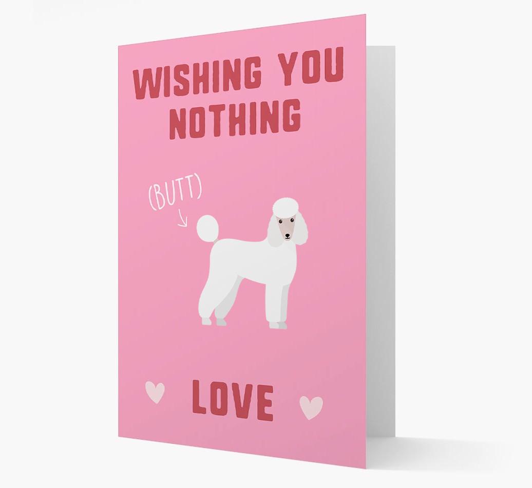 'Wishing You Nothing Butt Love' Card with {breedFullName} Icon