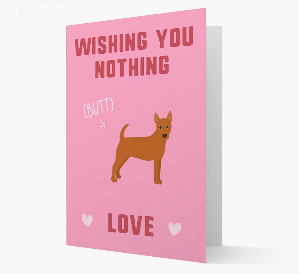 'Wishing You Nothing Butt Love' Card with {breedFullName} Icon