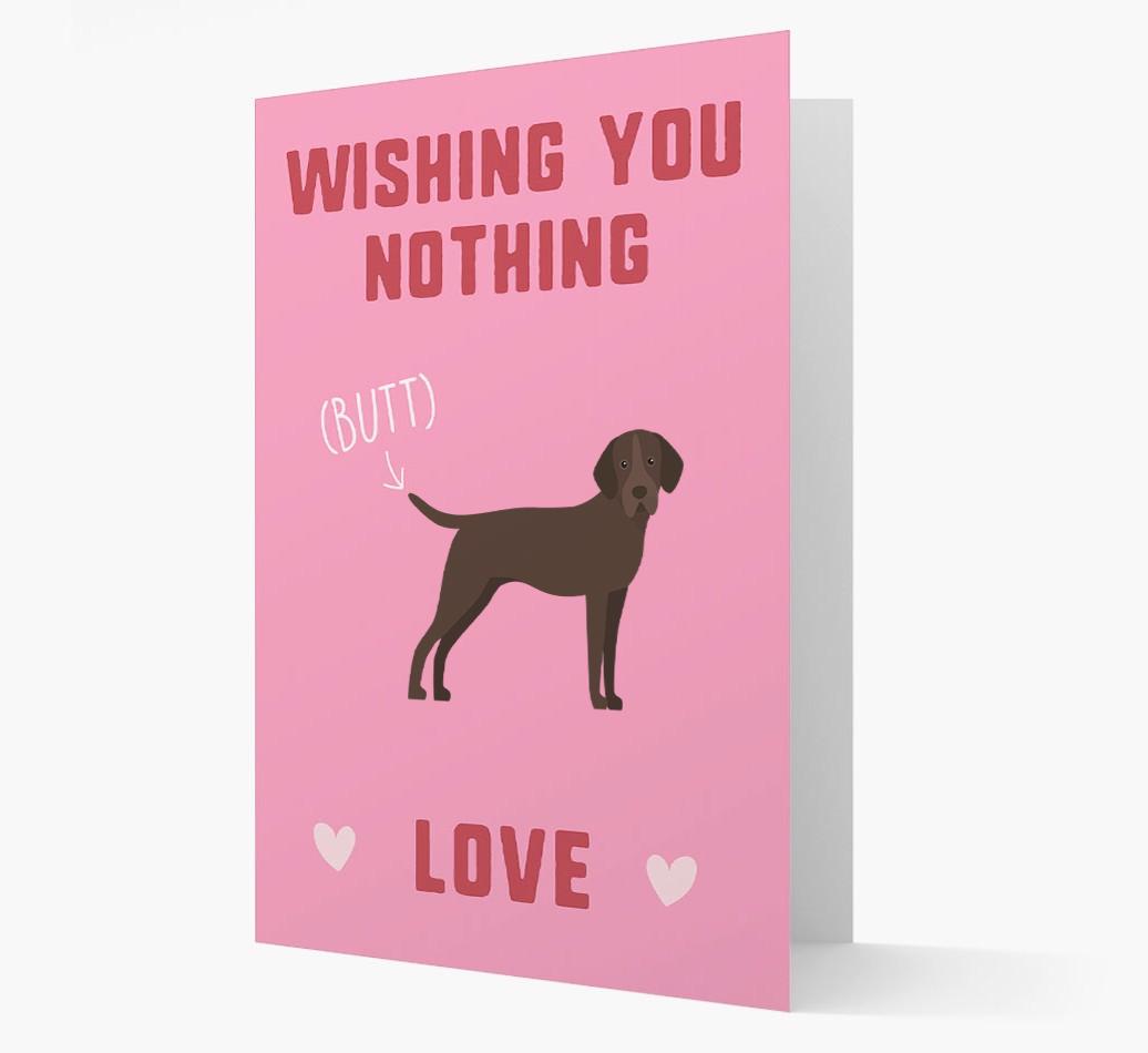 'Wishing You Nothing Butt Love' Card with {breedFullName} Icon