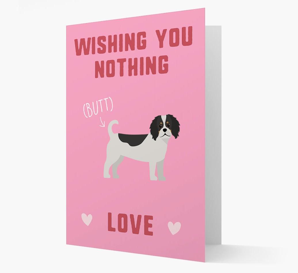 'Wishing You Nothing Butt Love' Card with {breedFullName} Icon