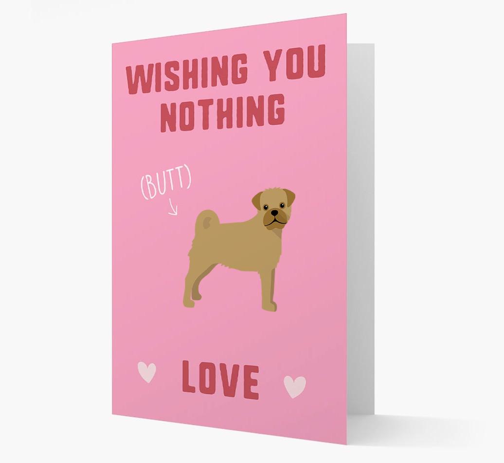 'Wishing You Nothing Butt Love' Card with {breedFullName} Icon