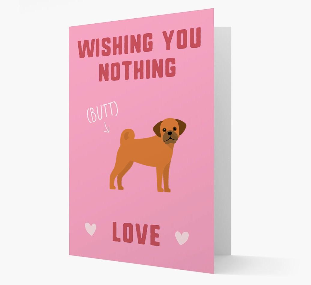 'Wishing You Nothing Butt Love' Card with {breedFullName} Icon