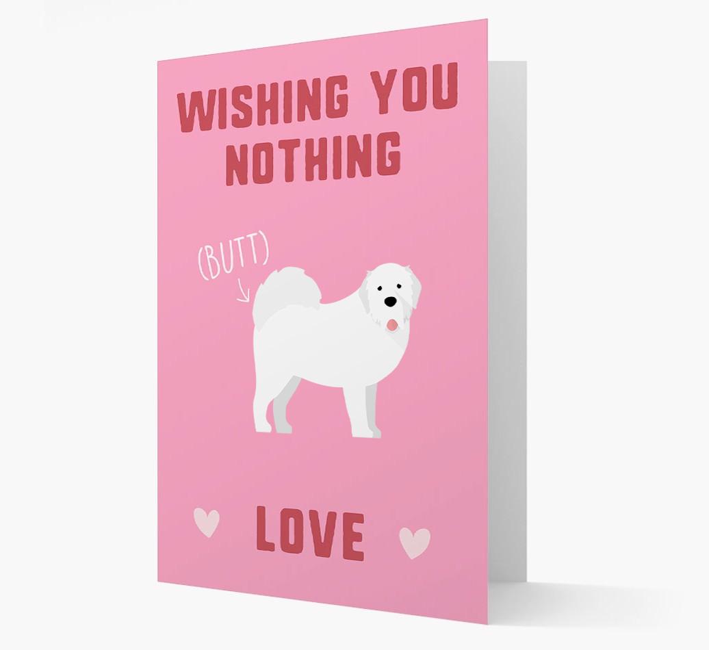'Wishing You Nothing Butt Love' Card with {breedFullName} Icon