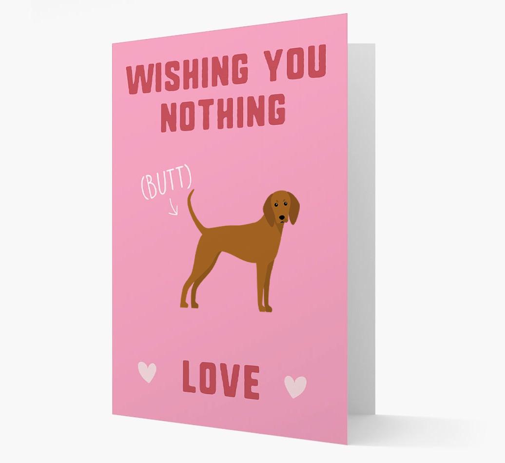 'Wishing You Nothing Butt Love' Card with {breedFullName} Icon