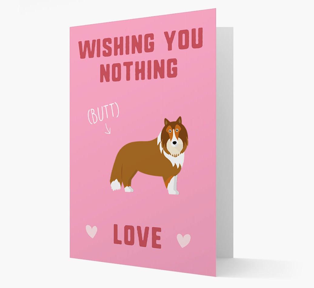 'Wishing You Nothing Butt Love' Card with {breedFullName} Icon