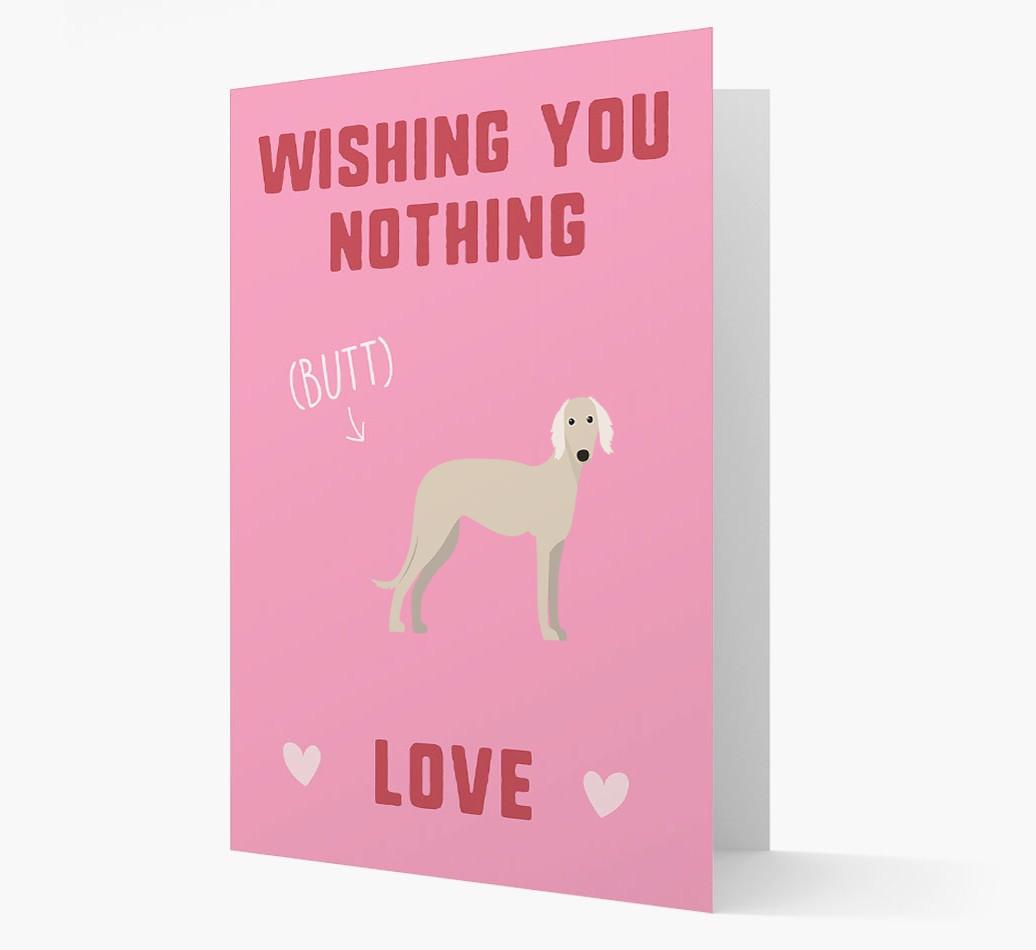 'Wishing You Nothing Butt Love' Card with {breedFullName} Icon