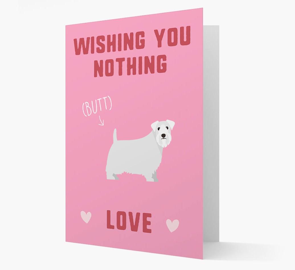 'Wishing You Nothing Butt Love' Card with {breedFullName} Icon