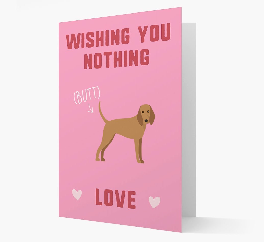 'Wishing You Nothing Butt Love' Card with {breedFullName} Icon