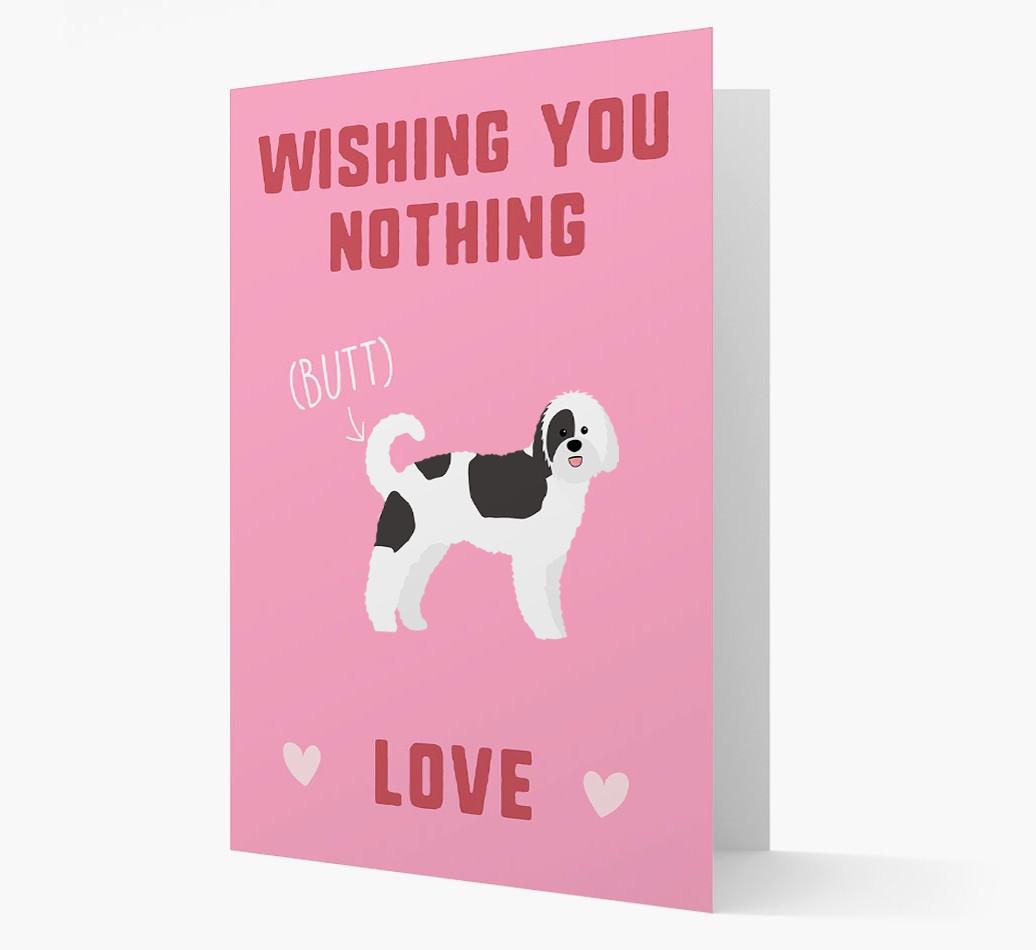 'Wishing You Nothing Butt Love' Card with {breedFullName} Icon