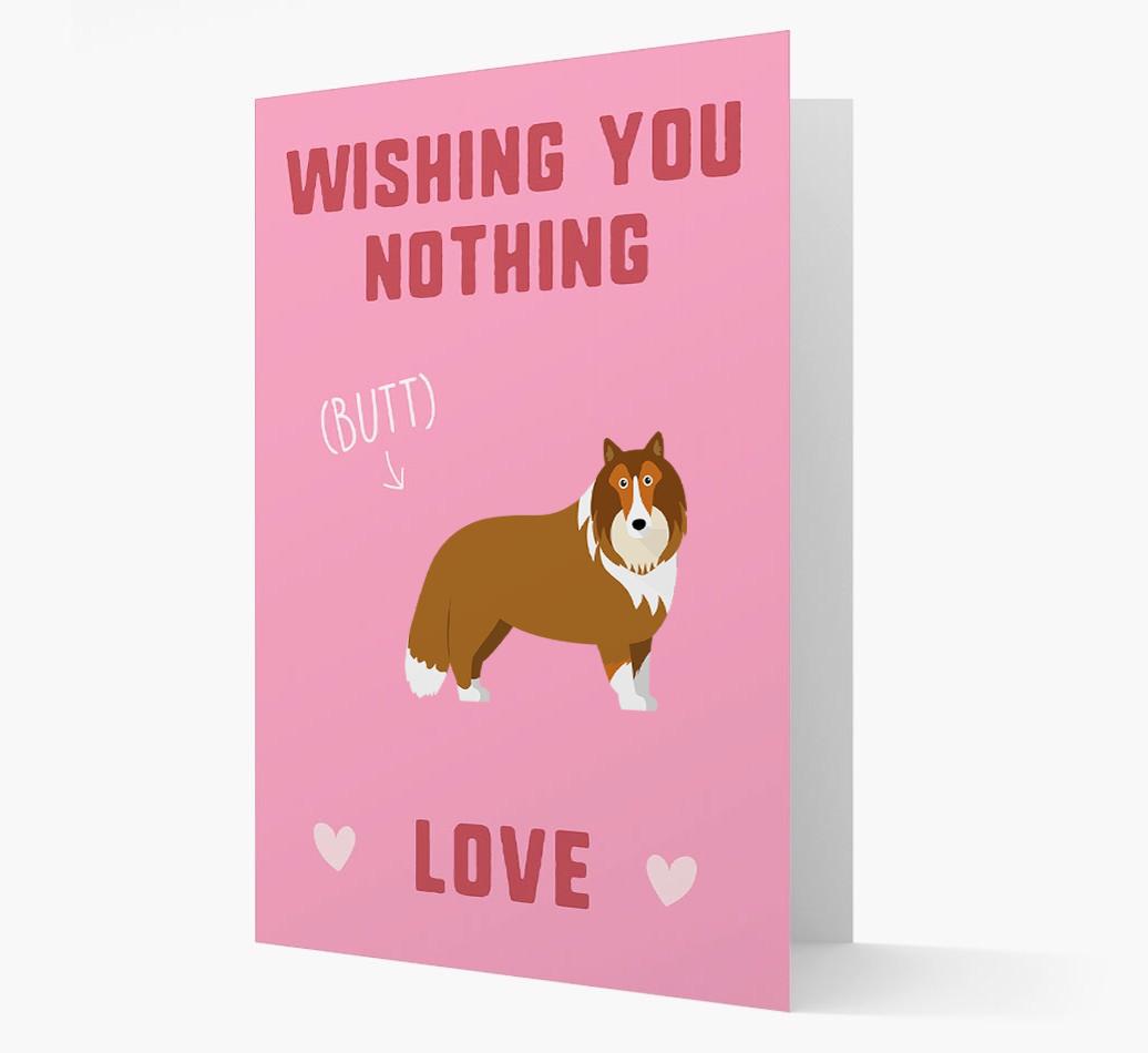 'Wishing You Nothing Butt Love' Card with {breedFullName} Icon