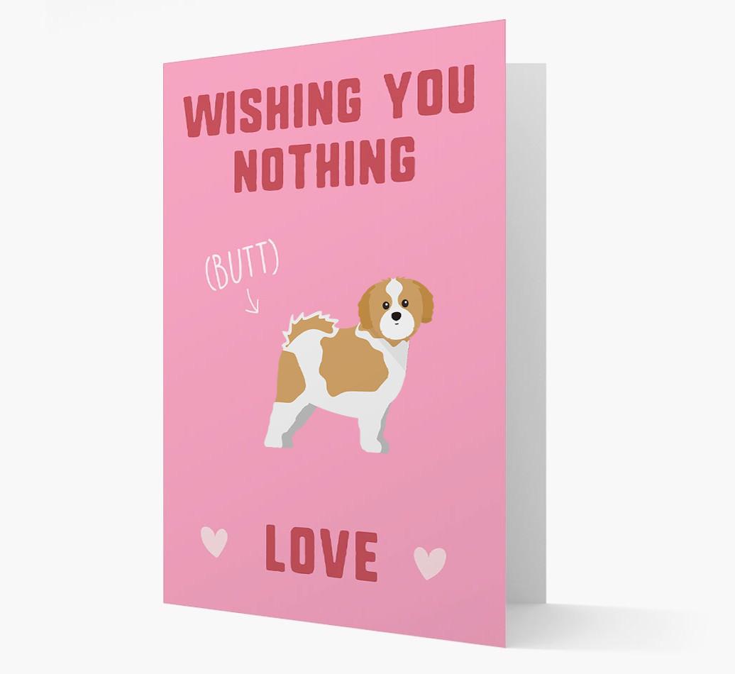 'Wishing You Nothing Butt Love' Card with {breedFullName} Icon